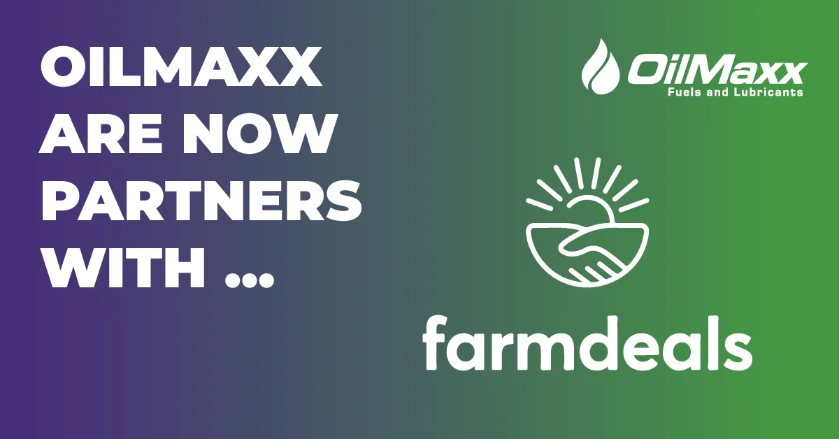 FarmDeals logo side by side with the blog title and oilmaxx logo